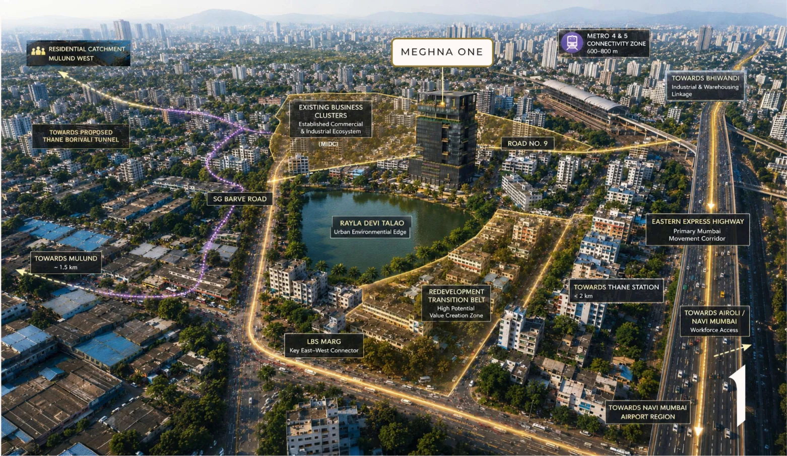 Meghna One Location Connectivity Map