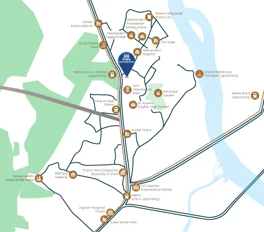 Viewmont by Purva Panorama Ghodbunder Road, Thane. - 2, 3 & 4 BHK Apartments in Ghodbunder Road, Thane.